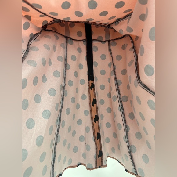 Ixia Retro Sleeveless Boat Neck Ruched Top Fit & Flare Polka Dot Dress In Size M - Picture 5 of 7